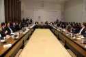 Reunião do secretariado coordenada pelo vice-governador Darci Piana. O secretário de Saúde, Beto Preto, esclareceu na reunião que o Paraná não vive momento de surto ou epidemia de qualquer doença, mas que é preciso reforçar a vacinação nas áreas de risco contra febre amarela, principalmente na região do Litoral.  Curitiba,  12/03/2019  -  Foto: Gilson Abreu/ANPr