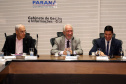 Reunião do secretariado coordenada pelo vice-governador Darci Piana. O secretário de Saúde, Beto Preto, esclareceu na reunião que o Paraná não vive momento de surto ou epidemia de qualquer doença, mas que é preciso reforçar a vacinação nas áreas de risco contra febre amarela, principalmente na região do Litoral.  Curitiba,  12/03/2019  -  Foto: Gilson Abreu/ANPr