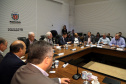 Reunião do secretariado coordenada pelo vice-governador Darci Piana. O secretário de Saúde, Beto Preto, esclareceu na reunião que o Paraná não vive momento de surto ou epidemia de qualquer doença, mas que é preciso reforçar a vacinação nas áreas de risco contra febre amarela, principalmente na região do Litoral.  Curitiba,  12/03/2019  -  Foto: Gilson Abreu/ANPr