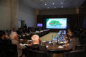 Reunião do secretariado coordenada pelo vice-governador Darci Piana. O secretário de Saúde, Beto Preto, esclareceu na reunião que o Paraná não vive momento de surto ou epidemia de qualquer doença, mas que é preciso reforçar a vacinação nas áreas de risco contra febre amarela, principalmente na região do Litoral.  Curitiba,  12/03/2019  -  Foto: Gilson Abreu/ANPr