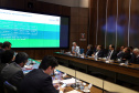 O agronegócio paranaense representa 33% do PIB do Estado, emprega 840 mil pessoas e é responsável por 70% das exportações, algo em torno de US$ 14 bilhões por ano, segundo apresentação feita pelo secretário da Agricultura e Abastecimento, Norberto Ortigara, na reunião de secretariado desta terça-feira (12).  -  Curitiba, 12/03/2019  -  Foto: Gilson Abreu/ANPr