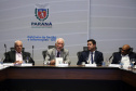 O agronegócio paranaense representa 33% do PIB do Estado, emprega 840 mil pessoas e é responsável por 70% das exportações, algo em torno de US$ 14 bilhões por ano, segundo apresentação feita pelo secretário da Agricultura e Abastecimento, Norberto Ortigara, na reunião de secretariado desta terça-feira (12).  -  Curitiba, 12/03/2019  -  Foto: Gilson Abreu/ANPr