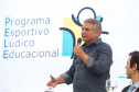 O governador Carlos Massa Ratinho Junior recebeu nesta quarta-feira (13), no Palácio Iguaçu, o campeão mundial de futebol Pelé. No evento, que contou com a presença de estudantes, atletas e ex-atletas, foram lançados a campanha Imposto Amigo do Esporte, do Governo do Estado, e o programa Esportivo Lúdico Educacional, de iniciativa de Pelé. - Curitiba, 13/03/2019 - Foto: Rodrigo Félix Leal/ANPr