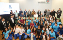 O governador Carlos Massa Ratinho Junior recebeu nesta quarta-feira (13), no Palácio Iguaçu, o campeão mundial de futebol Pelé. No evento, que contou com a presença de estudantes, atletas e ex-atletas, foram lançados a campanha Imposto Amigo do Esporte, do Governo do Estado, e o programa Esportivo Lúdico Educacional, de iniciativa de Pelé. - Curitiba, 13/03/2019 - Foto: Rodrigo Félix Leal/ANPr