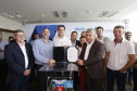 Governador Carlos Massa Ratinho Junior assina os contratos para a construção de 872 casas populares em 15 municípios paranaenses. Participaram da solenidade: presidente da Cohapar, Jorge Lange, secretários, prefeitos, empresários e lideranças dos municípios beneficiados.Curitiba, 14-03-19.Foto: Arnaldo Alves / ANPr.
