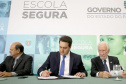 O governador Carlos Massa Ratinho Junior lançou nesta sexta-feira (15) o programa Escola Segura, que prevê uma série de medidas preventivas e protetivas de segurança que serão executadas na rede estadual de ensino. Curitiba,15/03/2019 Foto: Jaelson Lucas / ANPr