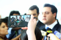 O governador Carlos Massa Ratinho Junior lançou nesta sexta-feira (15) o programa Escola Segura, que prevê uma série de medidas preventivas e protetivas de segurança que serão executadas na rede estadual de ensino. Curitiba,15/03/2019 Foto: Jaelson Lucas / ANPr