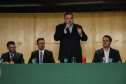 O governador Carlos Massa Ratinho Junior  lança o aplicativo Paraná Serviços no Auditório Mário Lobo em Curitiba nesta segunda-feira (18). Trata-se de uma solução inovadora do Governo do Paraná que facilitará a intermediação entre o contratante e o prestador autônomo de serviços.   Curitiba, 15/03/2019 -  Foto: Geraldo Bubniak/ANPr