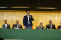 O governador Carlos Massa Ratinho Junior  lança o aplicativo Paraná Serviços no Auditório Mário Lobo em Curitiba nesta segunda-feira (18). Trata-se de uma solução inovadora do Governo do Paraná que facilitará a intermediação entre o contratante e o prestador autônomo de serviços.   Curitiba, 15/03/2019 -  Foto: Geraldo Bubniak/ANPr