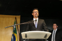 O governador Carlos Massa Ratinho Junior  lança o aplicativo Paraná Serviços no Auditório Mário Lobo em Curitiba nesta segunda-feira (18). Trata-se de uma solução inovadora do Governo do Paraná que facilitará a intermediação entre o contratante e o prestador autônomo de serviços.   Curitiba, 15/03/2019 -  Foto: Geraldo Bubniak/ANPr