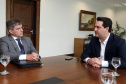 Governador Carlos Massa Ratinho Junior durante reunião com o secretário Nacional de Segurança Pública, general Guilherme Theóphilo e o secretário estadual da Segurança Pública e Administração Penitenciária, general Luiz Felipe Carbonell - Curitiba, 19/03/2019 - Foto Gilson Abreu/ANPr