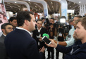O governador Carlos Massa Ratinho Júnior esteve nesta terça-feira (19) na Intermodal South America 2019, maior feira do setor de logística e comércio exterior da América Latina, onde o Estado está presente com um estande dos Portos do Paraná.  -  São Paulo, 19/03/2019  -  Foto: Rodrigo Félix Leal/ANPr