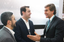 O governador Carlos Massa Ratinho Júnior esteve nesta terça-feira (19) na Intermodal South America 2019, maior feira do setor de logística e comércio exterior da América Latina, onde o Estado está presente com um estande dos Portos do Paraná.  -  São Paulo, 19/03/2019  -  Foto: Rodrigo Félix Leal/ANPr