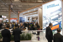 O governador Carlos Massa Ratinho Júnior esteve nesta terça-feira (19) na Intermodal South America 2019, maior feira do setor de logística e comércio exterior da América Latina, onde o Estado está presente com um estande dos Portos do Paraná.  -  São Paulo, 19/03/2019  -  Foto: Rodrigo Félix Leal/ANPr