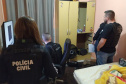 A Polícia Civil do Paraná deflagrou nesta terça-feira (19) a Operação ?Proteção Integral? com o objetivo de combater o abuso e a exploração sexual de crianças e adolescentes. Onze mandados de busca e apreensão foram cumpridos em oito cidades do Estado ? Curitiba, Almirante Tamandaré, Londrina, Foz do Iguaçu, Cascavel, Palmas, Pato Branco e Cambé.  -  Curitiba, 19/03/2019  -  Foto: Divulgação PCPR