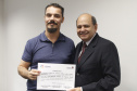 O secretário da Segurança Pública e Administração Penitenciária do Paraná, Luiz Felipe Carbonell, participou nesta quarta-feira (20) da solenidade de posse do novo presidente e dos novos conselheiros dos Conselho Estadual de Políticas Públicas sobre Drogas (Conesd) para o biênio 2019-2021.A cerimônia ocorreu na sede da secretaria, no Centro Cívico, em Curitiba.  -  Curitiba, 20/03/2019  -  Foto: Divulgação SESP