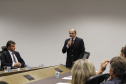 O secretário da Segurança Pública e Administração Penitenciária do Paraná, Luiz Felipe Carbonell, participou nesta quarta-feira (20) da solenidade de posse do novo presidente e dos novos conselheiros dos Conselho Estadual de Políticas Públicas sobre Drogas (Conesd) para o biênio 2019-2021.A cerimônia ocorreu na sede da secretaria, no Centro Cívico, em Curitiba.  -  Curitiba, 20/03/2019  -  Foto: Divulgação SESP