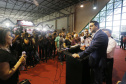 O governador Carlos Massa Ratinho Junior esteve nesta quarta-feira (20) na 12ª edição da Movelpar– Feira de Móveis do Paraná, em Arapongas, Norte do Estado, e destacou a importância da indústria moveleira para a economia paranaense.  -  Arapongas, 20/03/2019  -  Foto: Arnaldo Alves/ANPr