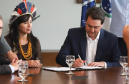 Governador Carlos Massa Ratinho Junior sanciona a lei que institui o Dia Estadual de Luta pela Eliminação da Discriminação Racial. A Lei define que a data será celebrada anualmente em 21 de março.  -  Curitiba, 21/03/2019  -  Foto: Rodrigo Félix Leal/ANPr