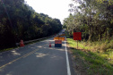 Tráfego na PR-340, entre Tibagi e Telêmaco Borba, foi liberado em meia pista na tarde desta terça-feira (25/3). Foto:DER