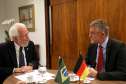 Consul Geral da Alemanha em São Paulo Axel Zeidler, e Cônsul Honorário da Alemanha em Curitiba Andreas F.H. Hoffrichter ,com o Vice-governador Darci Piana.Foto Gilson Abreu