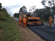 recapeamento da rodovia PR-170, trecho Entr. BR-153(Jangada do Sul) - Bituruna. Executados 25 km do total de 46,27 km.  -  Curitiba, 02/04/2019  -  Foto: Divulgação DER/SEIL