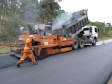 recapeamento da rodovia PR-170, trecho Entr. BR-153(Jangada do Sul) - Bituruna. Executados 25 km do total de 46,27 km.  -  Curitiba, 02/04/2019  -  Foto: Divulgação DER/SEIL