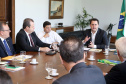 03/04/2019 - Governador Carlos Massa Ratinho Junior, recebe reitores das universidades do Paraná.
Foto Gilson Abreu/Anpr