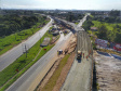 A administração dos Portos do Paraná realiza em paralelo uma série de obras para o desenvolvimento regional. A mais adiantada é a construção do novo viaduto na entrada de Paranaguá, onde a BR-277 se divide entre as avenidas Ayrton Senna e Bento Rocha. O projeto e a execução são coordenados pelo DER (Departamento de Estradas de Rodagem). O investimento dos Portos é de R$ 12,7 milhões e a entrega da obra será em junho .Foto:José Fernando Ogura/ANPr