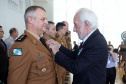 Batalhão da Policia Ambiental comemora 62 anos, vice governador Darci Piana recebe medalha do mérito ambiental.
Foto Gilson Abreu/ANPr