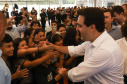 O governador Carlos Massa Ratinho Junior inaugurou nesta quinta-feira (4), em Guarapuava, região central do Paraná, as novas sedes dos colégios estaduais Leni Marlene Jacob e Professor Pedro Carli. Foto: Rodrigo Felix Leal/ANPr