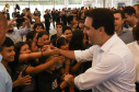 O governador Carlos Massa Ratinho Junior inaugurou nesta quinta-feira (4), em Guarapuava, região central do Paraná, as novas sedes dos colégios estaduais Leni Marlene Jacob e Professor Pedro Carli.  Foto: Rodrigo Felix Leal/ANPr