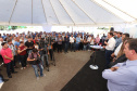 O governador Carlos Massa Ratinho Junior e o presidente da Sanepar, Cláudio Stábile, inauguraram nesta quinta-feira (11) um novo sistema de abastecimento de água em Londrina, capaz de atender quaisquer emergências ou inconstâncias na cidade.  Londrina, 11/04/2019  -  Foto: Rodrigo Felix Leal/ANPr