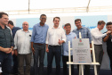 O governador Carlos Massa Ratinho Junior e o presidente da Sanepar, Cláudio Stábile, inauguraram nesta quinta-feira (11) um novo sistema de abastecimento de água em Londrina, capaz de atender quaisquer emergências ou inconstâncias na cidade.  Londrina, 11/04/2019  -  Foto: Rodrigo Felix Leal/ANPr