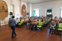 Representantes da comunidade pesqueira de Paranaguá e estudantes universitários participaram, nesta quinta-feira (11), do Seminário de Pesca promovido pelos Portos do Paraná. Com lotação completa no auditório do Museu de Arqueologia e Etnologia (MAE), o primeiro encontro para a devolutiva dos dados de quatro anos de monitoramento foi bastante produtivo. Foto: APPA