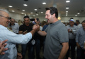 O governador Carlos Massa Ratinho Junior afirmou nesta sexta-feira (12), em encontro com prefeitos de cidades da região Norte, realizado na ExpoLondrina, que o programa de transferência da sede administrativa para cidades do interior fortalece a presença do governo junto à população e agiliza o encaminhamento das demandas regionais.  -  Londrina, 12/04/2019  -  Foto: Rodrigo Félix Leal/ANPr