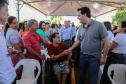 O governador Carlos Massa Ratinho Junior participa nesta sexta-feira (12) da inauguração do residencial Manoel Bono Belascuzas e entrega as chaves da casa própria para 44 famílias de Nova Londrina, no Noroeste do Estado. O empreendimento foi construído em um trabalho integrado do Governo do Estado, por meio da Cohapar, Copel e Sanepar, com o governo federal e a prefeitura. Nova Londrina, 12/04/2019 - Foto: Geraldo Bubniak/ANPr