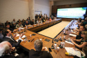 O governador Carlos Massa Ratinho Junior participa nesta segunda-feira (15) de Coletiva de Imprensa com um balanço dos 100 dias de gestão. Curitiba, 15/04/2019  -  Foto: Rodrigo Félix Leal/ANPr
