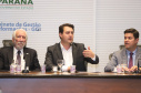 O governador Carlos Massa Ratinho Junior participa nesta segunda-feira (15) de Coletiva de Imprensa com um balanço dos 100 dias de gestão. Curitiba, 15/04/2019  -  Foto: Rodrigo Félix Leal/ANPr