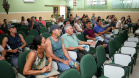 Portos do Paraná promoveram nesta segunda-feira (15), em Antonina, o 3.º Seminário da Pesca no Colégio Estadual Brasilio Machado. 30 pescadores e marisqueiras se reuniram com a equipe da Diretoria de Meio Ambiente para receber o resultado do monitoramento da atividade pesqueira na região.  -  Paranaguá, 15/04/2019  -  Foto: Divulgação APPA