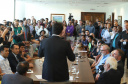O governador Carlos Massa Ratinho Junior assinou nesta quarta-feira (17), no Palácio Iguaçu, um projeto de lei que propõe a criação do Conselho Estadual dos Povos Indígenas (CEPI-PR), órgão consultivo que será responsável por assegurar a participação dos povos indígenas nas políticas públicas do Estado. - Curitiba, 17/04/2019 - Foto: Rodrigo Félix Leal/ANPr