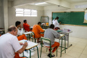 A Secretaria de Estado da Educação garante acesso à alfabetização, à escolarização básica e à formação superior a aproximadamente 36% dos presos que cumprem pena nas 33 unidades prisionais do Estado. Curitiba, 28/03/2019 -  Foto: Geraldo Bubniak/ANPr