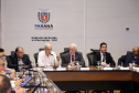 O Departamento de Trânsito do Paraná (Detran) vai intensificar as operações e ações educativas para diminuir os números de acidentes Estado. O assunto foi apresentado nesta terça-feira (23) pelo diretor-geral do órgão, Cesar Kogut, durante a reunião da equipe do governo, no Palácio Iguaçu. O encontro foi coordenado pelo governador em exercício Darci Piana. Foto Gilson Abreu ANPr