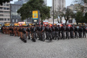 A Polícia Militar começou às 7 horas desta quarta-feira (24) uma megaoperação, a Operação Tiradentes, em todo o Estado, com aproximadamente três mil policiais, 1,2 mil viaturas, além do policiamento já feito rotineiramente. A operação vai até a manhã desta quinta-feira (25) e faz parte de uma ação nacional.  -  Foto: Divulgação PMPR