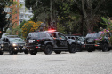 A Polícia Militar começou às 7 horas desta quarta-feira (24) uma megaoperação, a Operação Tiradentes, em todo o Estado, com aproximadamente três mil policiais, 1,2 mil viaturas, além do policiamento já feito rotineiramente. A operação vai até a manhã desta quinta-feira (25) e faz parte de uma ação nacional.  -  Foto: Divulgação PMPR