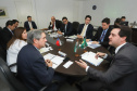 O governador Carlos Massa Ratinho Junior se reuniu na segunda-feira (29), em Brasília, com os embaixadores Nimia Ermelinda da Silva Boschert, do Paraguai, e Fernando Schmidt Ariztía, do Chile, para tratar do projeto do corredor bioceânico entre o Porto de Paranaguá e o Porto de Antofagasta. - BRasília, 29/04/2019 - Foto: Rodrigo Félix Leal/ANPr