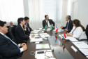 O governador Carlos Massa Ratinho Junior se reuniu na segunda-feira (29), em Brasília, com os embaixadores Nimia Ermelinda da Silva Boschert, do Paraguai, e Fernando Schmidt Ariztía, do Chile, para tratar do projeto do corredor bioceânico entre o Porto de Paranaguá e o Porto de Antofagasta. - BRasília, 29/04/2019 - Foto: Rodrigo Félix Leal/ANPr