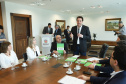 Governador Carlos Massa Ratinho Junior recebe o ministro do Meio Ambiente, Ricardo Salles  -  Curitiba, 30/04/2019  -  Foto: Rodrigo Félix Leal/ANPr