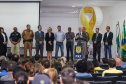 Começou oficialmente nesta quinta-feira (2), em todo o Paraná, a campanha Maio Amarelo, que visa diminuir o número de acidentes no trânsito e preservar a vida. Este ano, o tema é “Maio Amarelo - no trânsito, o sentido é a vida”, e apela para o poder das crianças em influenciar o comportamento dos pais. O vice-governador Darci Piana participou do lançamento, realizado no auditório da Polícia Rodoviária Federal (PRF), em Curitiba. Foto: Geraldo Bubniak/ANPr
