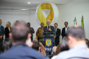 Começou oficialmente nesta quinta-feira (2), em todo o Paraná, a campanha Maio Amarelo, que visa diminuir o número de acidentes no trânsito e preservar a vida. Este ano, o tema é “Maio Amarelo - no trânsito, o sentido é a vida”, e apela para o poder das crianças em influenciar o comportamento dos pais. O vice-governador Darci Piana participou do lançamento, realizado no auditório da Polícia Rodoviária Federal (PRF), em Curitiba. Foto: Geraldo Bubniak/ANPr